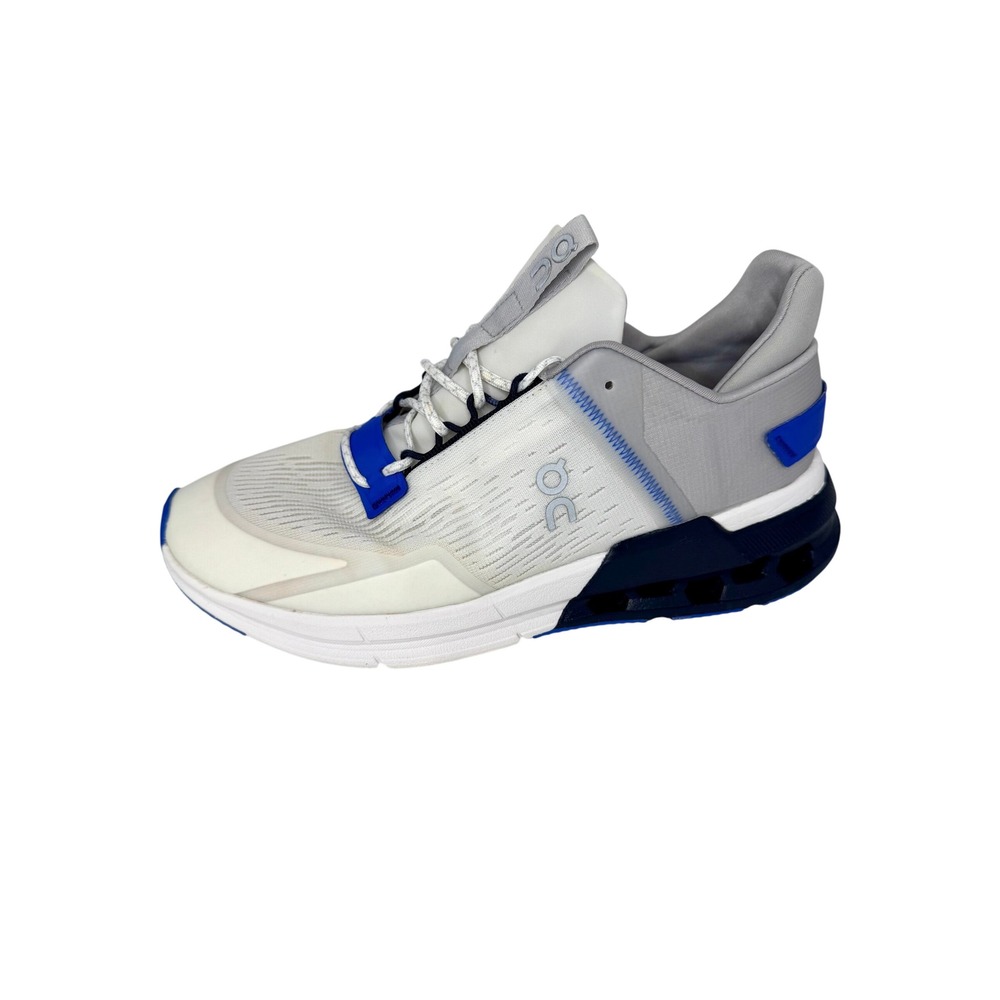 On Running Cloudnova Z5 White Grey Blue Athletic Sneakers Mens 7